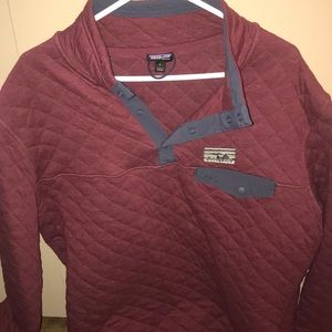 Patagonia Cotton Quilt Snap-T Men’s Large Burgundy